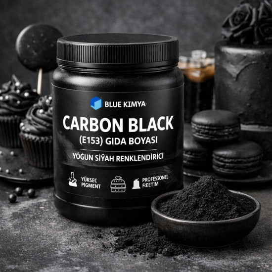 Carbon Black (E153) Gıda Boyası – Yoğun Siyah Renk Verici