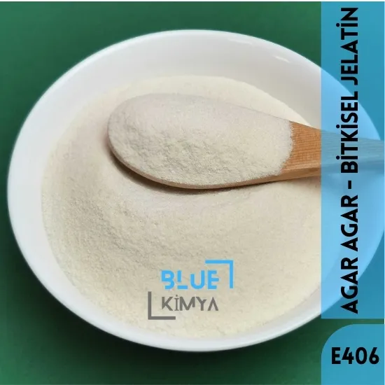 Agar Agar E406 Bitkisel Jelatin - Güçlü Jelleştirici | Blue Kimya