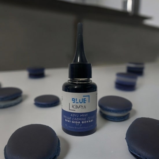 Koyu Mavi Sıvı Gıda Boyası Su bazlı Likit Indigo Carmine E132 Indigo Karmin